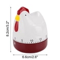 thumbnail image 2 of Unique Bargains Home Kitchen Cooking Chicken Shaped Mechanical Alarm Timer 60 Minutes White Red, 2 of 7