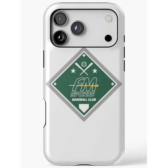 FM Sports Baseball Club Green Diamond Tough iPhone Case, Polycarbonate and TPU