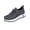 Gray, variant on Women's Orthopedic Arch Support Wide Toe Box Walking Shoes,Adjustable Lace Up Breathable Knit Mesh Cushioned Non-Slip Casual Athletic Sneakers