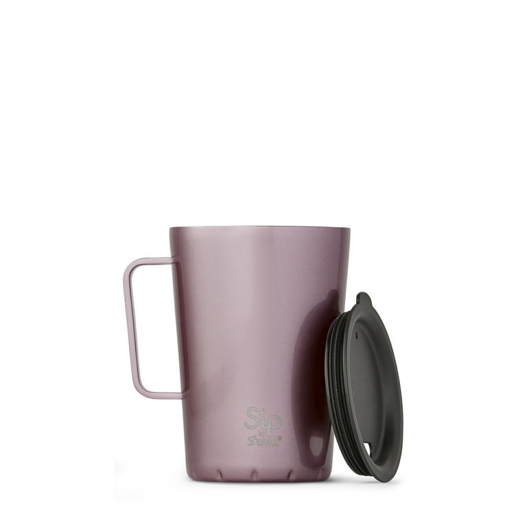 S'ip by S'well Vacuum Insulated Stainless Steel Takeaway Mug, Pink Punch  Metallic, 15 oz 
