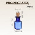 thumbnail image 2 of Uxcell 30 Pcs Mini Glass Bottles Jars, Square Small Cute Glass Jars Vials Pendants Small Vials Wishing Bottle with Cork Stoppers and Eye Screws for DIY Crafts Favorss, Blue, 2 of 7