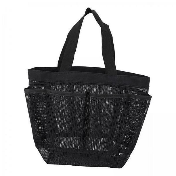 2x cesta de malla para ducha, bolsa de almacenamiento, bolsa de mano, brocha de maquillaje, cosmética 2 piezas