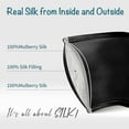 thumbnail image 6 of Mulberry Silk Sleep Eye Mask Blindfold with Elastic Strap Headband, Soft Eye Cover Eyeshade for Night Sleeping, Travel, Nap(Black), 6 of 6