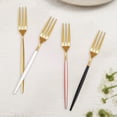 thumbnail image 4 of yingyy Fruit Fork Snack Cake Candy Mirror Surface Tableware Kitchen Gadgets Solid Toothpicks Party Accessories Gold Pink gold, 4 of 6