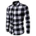 thumbnail image 1 of Men‘s Long-Sleeve Plaid Shirt, 1 of 3