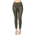 thumbnail image 2 of Womens High Waist Faux Leather Leggings Tight Pants, 2 of 4