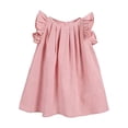 thumbnail image 5 of Elegant Girls Ruffle Trim Dress Summer Cute Sleeveless Round Neck A Line Red Casual Dresses 12-24 Months, 5 of 9