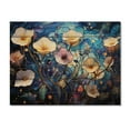 thumbnail image 3 of Designart "Morning Glory Beige and Blue" Floral Print on Natural Pine Wood, 3 of 5