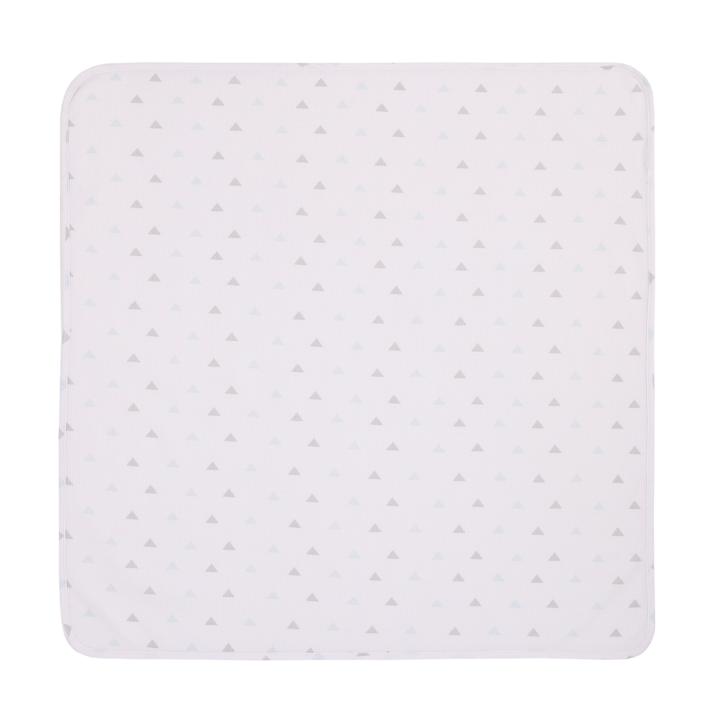 Parent's Choice Gray & Aqua Triangle 100% Cotton Thermal Baby Blanket, Infant, Unisex, 2 Pack