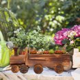thumbnail image 4 of Train Flowerpot Multi-functional Plant Container Garden Home Vintage Design Wooden Pot, 4 of 5