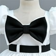thumbnail image 4 of Mercatoo Baby Flower Girl Dress Kids 𝐑uffles P𝐚rty Wedding Dresses Satin Big Bowknot Dress for Kids Girl Birthday P𝐚rty, 4 of 6