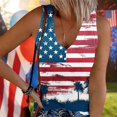 thumbnail image 4 of Kctiaxy Tank Tops for Women Independence Day Patriotic V Neck Sleeveless Tops Fashionable Casual Ribbed Summer Tops for Beach Vacation, 4 of 6