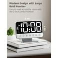thumbnail image 2 of Digital Alarm Clocks for Bedrooms: Large Bold Number 5 Brightness Dimmer - Easy to Read Across The Room - 5 Alarm Sound 8 Night Light - Silver, 2 of 4