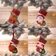thumbnail image 3 of Colgante de árbol de Navidad de muñeca de oso de calcetín de Navidad a cuadros pequeños 3D yeacher Bolsa de calcetines, 3 of 7