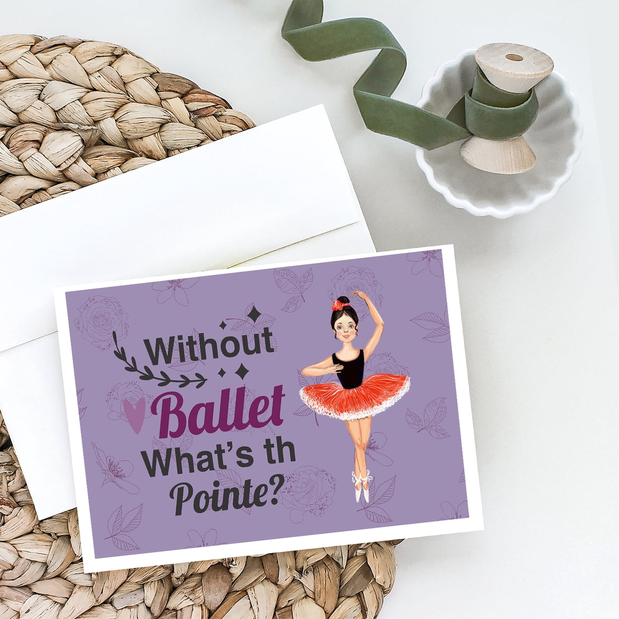 Without Ballet What's the Pointe Dance Greeting Cards and Envelopes Pack of 8