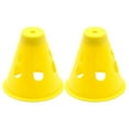 thumbnail image 1 of SHISUYAN Yellow PE Tent Nail Warning Caps for Camping Decor and Safety 2 Pieces, 1 of 8