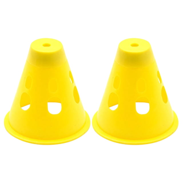 SHISUYAN Yellow PE Tent Nail Warning Caps for Camping Decor and Safety 2 Pieces
