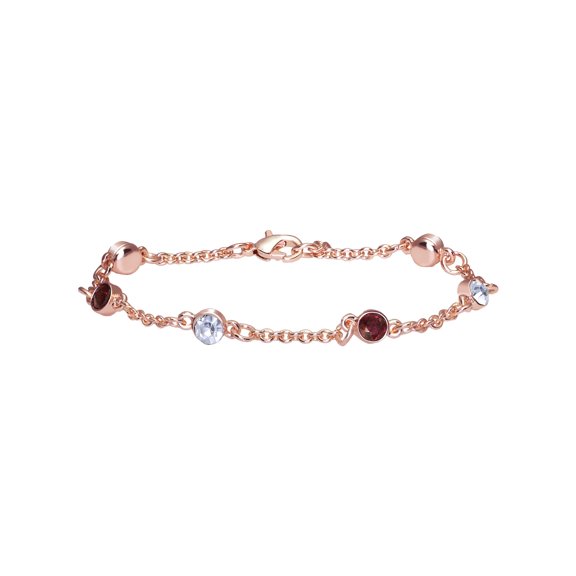 Designer Garnet Bracelet with Swarovski Crystals