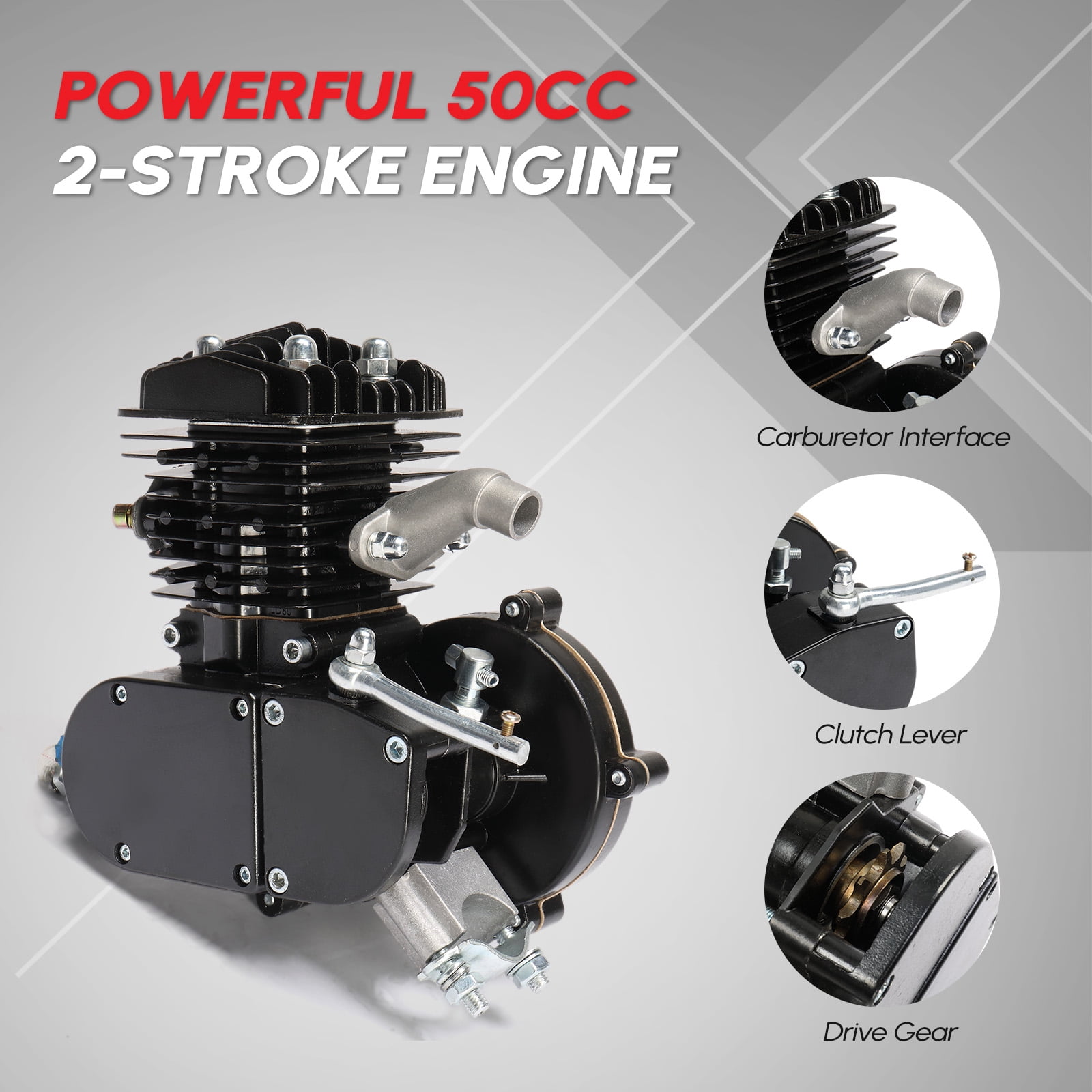 PEXMOR 50cc Bicycle Engine Kit 2 Stroke Gas Motorized Bike