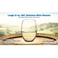 thumbnail image 4 of DISCOUNT PROMOS Shatterproof Clear Stemless Wine Glasses Set, 21 oz, 10 Piece, 4 of 5