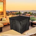 thumbnail image 2 of TwoPone Fire Pit Cover Square - Waterproof Windproof Anti-UV Heavy Duty Gas Fire Pit Cover, 28 Inch Patio Fire Table Cover, 2 of 7