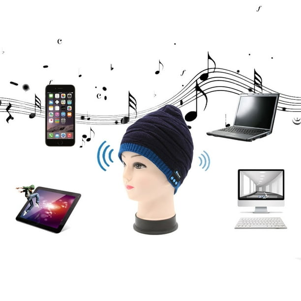 Q11 Confortable Sans Fil Bluetooth Smart Music Hat Élastique Hommes Femmes Coton Tricoté Sport Hiver Garder au Chaud Casque Casquette