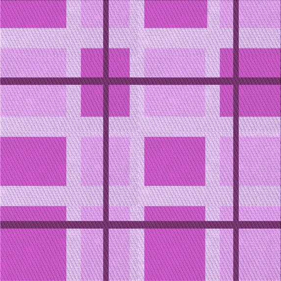 Ahgly Company Indoor Square Patterned Pastel Purple Pink Area Rugs, 7' Square
