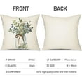 thumbnail image 6 of Farmhouse Pillow Covers 18x18 Set of 4,Eucalyptus Leaves Decorations Truck Vase Home Sweet Home Linen Cushion Case Gifts for Home Decor…, 6 of 6