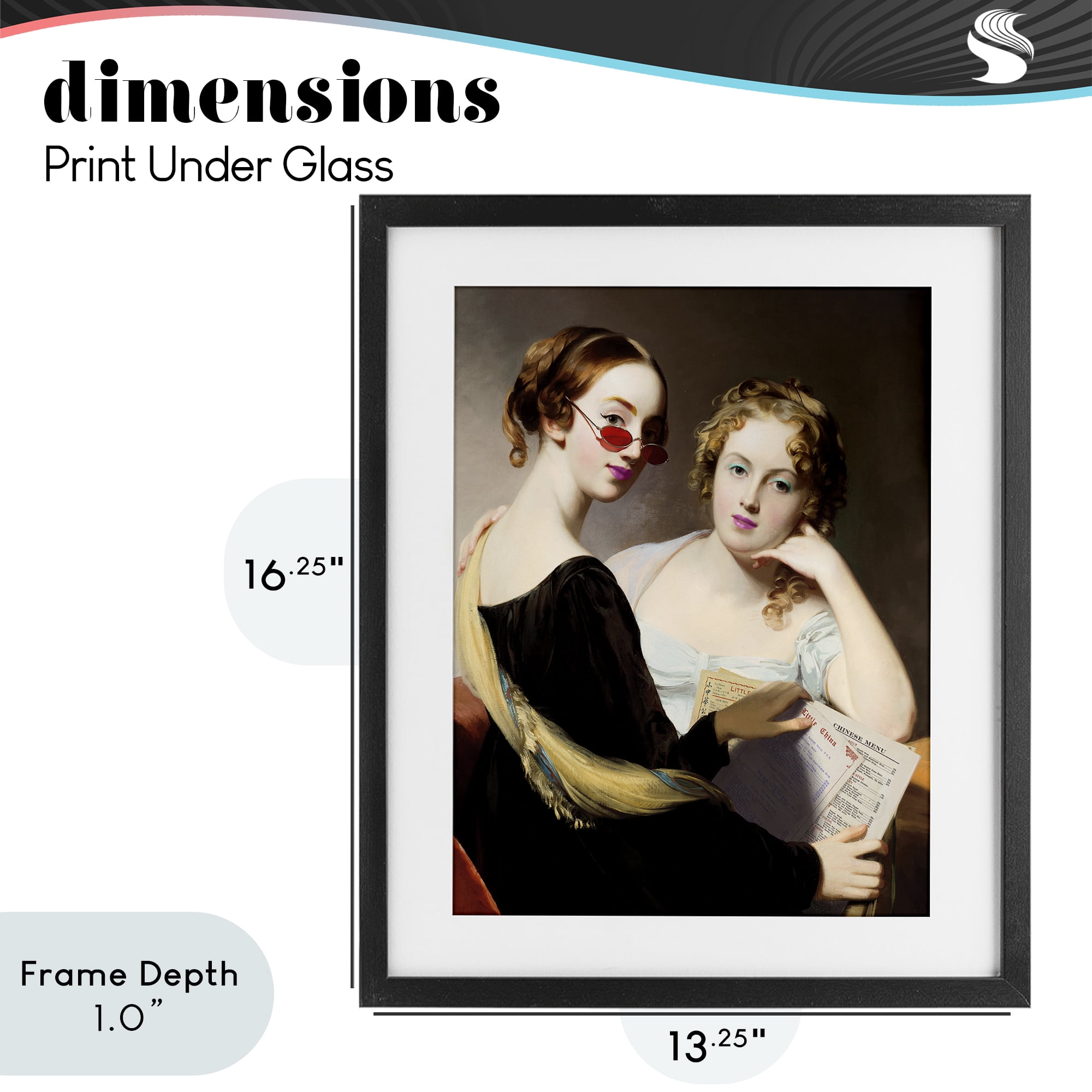 Stupell Industries Vintage Ladies Ordering Takeout Black Framed Print Under Glass, design by Wild Apple Portfolio