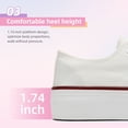 thumbnail image 2 of Women’s Men’s Platform Sneakers&nbsp;Low Top Canvas Shoes Unisex Adults Lace Up Casual Shoes Breathable Platform Walking Sneakers, 2 of 6