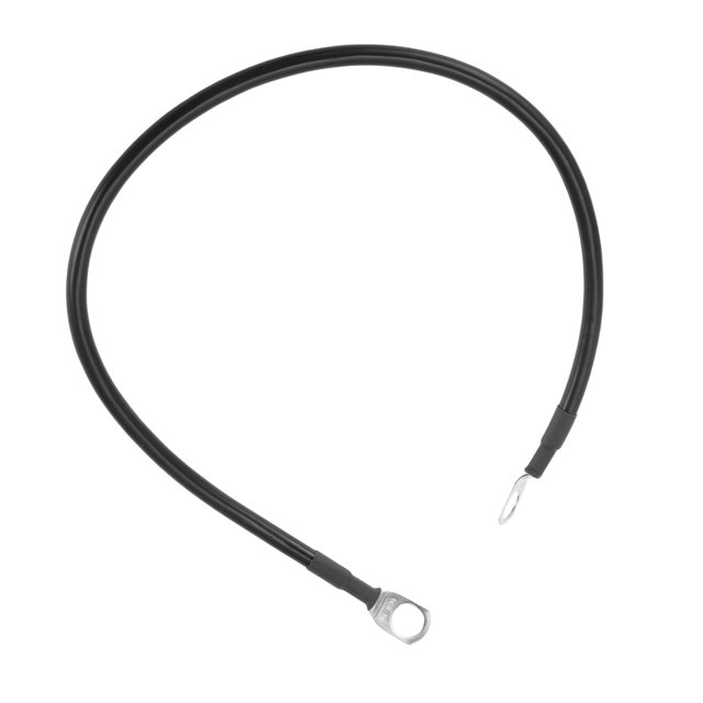 Cable de inversor de batería de 8 AWG de 3/8" universal, negro, 1.5 pies, cable de batería de cobre estañado, 1 pieza