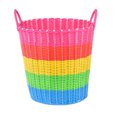thumbnail image 3 of Cesta de plástico tejida para la ropa: almacenamiento estilo ratán para juguetes, ropa sucia y artículos del hogar, 3 of 5