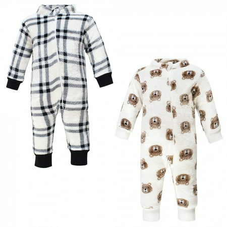 

Hudson Baby Infant Boy Plush Jumpsuits Bear 0-3 Months