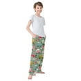 thumbnail image 4 of FORMRS Kids Pajama Pants with Pockets Size 9-10Y Boys Lounge Sleep Bottoms, Green Cartoon Trucks Pattern, 4 of 8