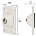 thumbnail image 3 of Pulley set 4 piezas, 3 bucles, universal, pegajoso, ruedas de 3 bead, para muebles, pulleyes de oficina, pulleyes de hogar, metal, portátil, para dormitorios, 3 of 8
