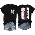 thumbnail image 1 of WILLBEST T-Shirts pour Femmes T-Shirt Décontracté Imprimé Col Rond Couleur Unie Manches Courtes 5212, 1 of 2
