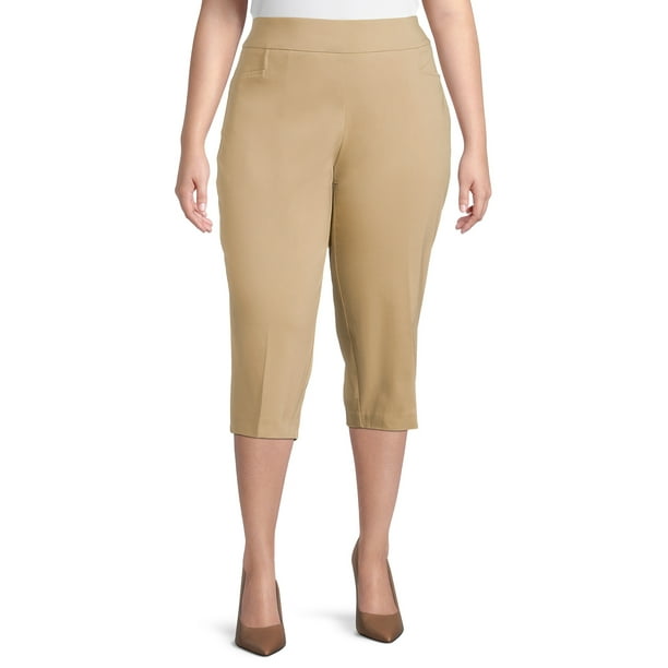 Terra & Sky Women's Plus Size Millennium Capri Pants - Walmart.com