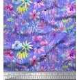 thumbnail image 1 of Soimoi Crepe Silk Fabric Flower Watercolor Print Sewing Fabric Yard 42 Inch Wide, 1 of 3