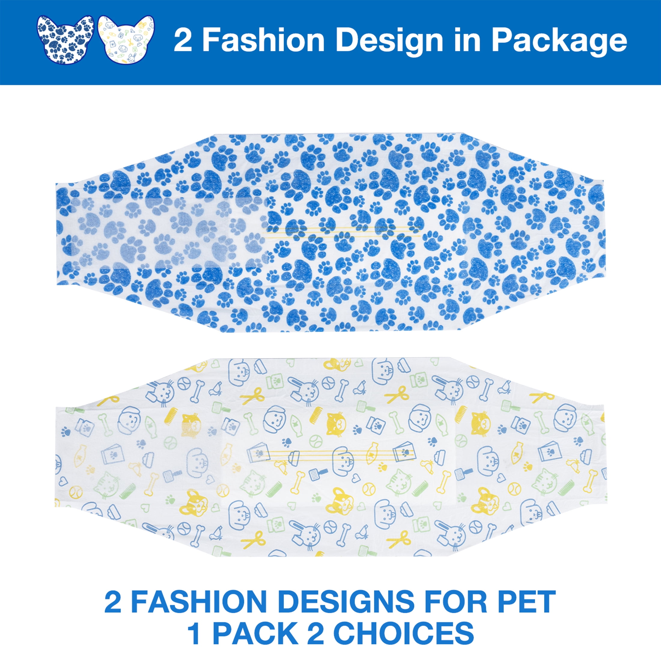 Dono Disposable Male Dog Wraps, Super-Absorbent, Wetness Indicator Design Fit Small 60 Count