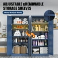 thumbnail image 2 of Polup 71" Height Metal Blue Storage Cabinet, Modern Steel Pantry Cupboard with 2 Doors and Adjustable Shelves for Kitchen Garage and Home, 2 of 7
