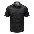 thumbnail image 2 of Fredd Marshall Men's Quick-Dry Short Sleeve Hiking Shirt with Pockets, 2 of 5
