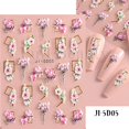 thumbnail image 1 of 5D Christmas Embossed Nail Stickers White Snowflakes Sliders For Nails Cute Cartoon Bear Gloves Sweater Design Decals GLJI-5D18, 1 of 4