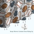 thumbnail image 6 of Striped Baseball Items Pattern Shower Curtain 72"x72" ,Bathroom Decorative Shower Curtains Set with 12 Hooks,Modern Waterproof Washable Shower Curtain, 6 of 6