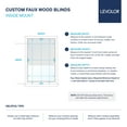 thumbnail image 7 of LEVOLOR Custom Classic Value 2" Cordless Faux Wood Blinds, Sandblasted White, 31" Width x 72" Length, 7 of 7