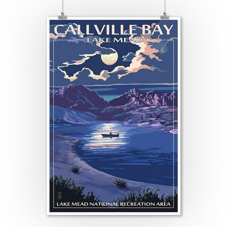 Callville Bay - Lake Mead National Recreation Area - Night Scene - Lantern Press Poster (9x12 Art Print, Wall Decor Travel