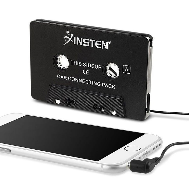 Insten Car Audio Aux Cassette Adapter with 3.5mm Cord, Black 