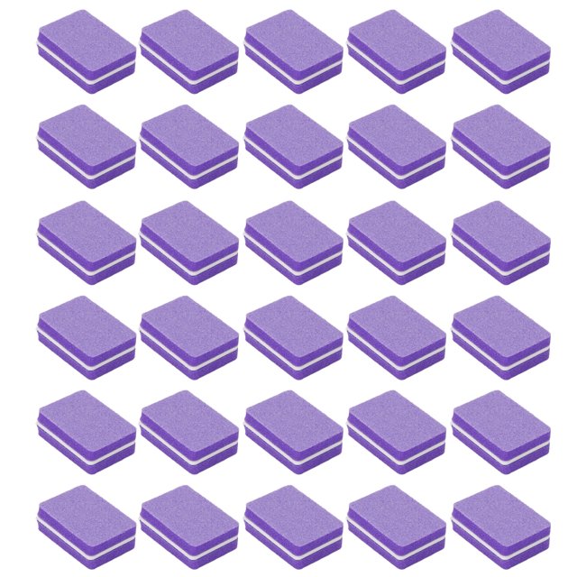 Bloc Tampon pour Ongles Bloc de Polissage des Ongles Bloc de Ponçage des Ongles Salon Tampon pour Ongles 30 Pcs Mini Tampon pour Ongles Professionnel Portable Maison Salon Polissage des Ongles Bloc de Ponçage Outil de Manucure Violet
