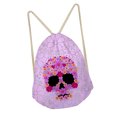 thumbnail image 1 of Gymsack Storge Organizer Deportes Al Aire Libre Con Cordón Storge Bolso Cráneo, Rosado Macarena Mochilas con cordón de calavera, 1 of 5