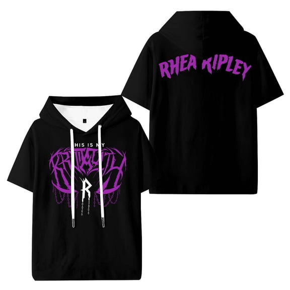 Rhea Ripley Merch Hooded T-Shirts Women Men Short Sleeve Tee Casual Fashion Clothes