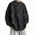thumbnail image 2 of Yiliang Cable knit Classic Sweater for Men Fall and Winter Long Sleeve Warm and Thermal Top Clothes ,Black,XL, 2 of 5